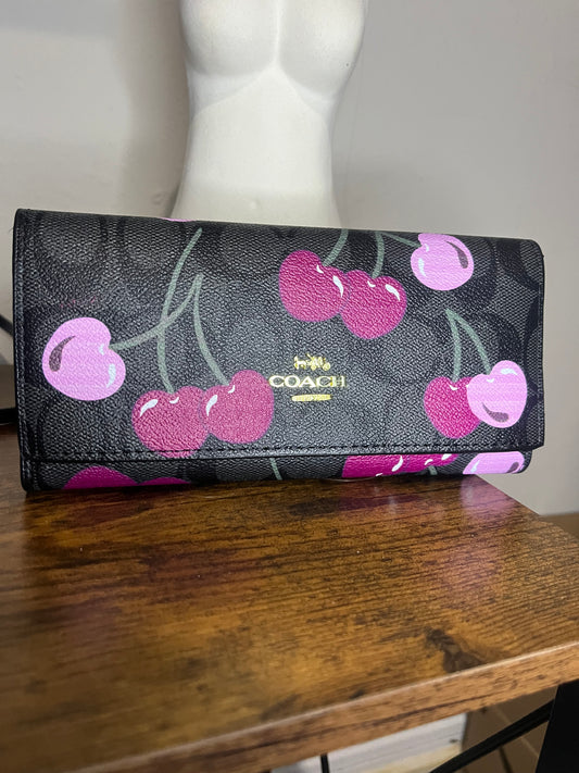 Black cherry coach wallet